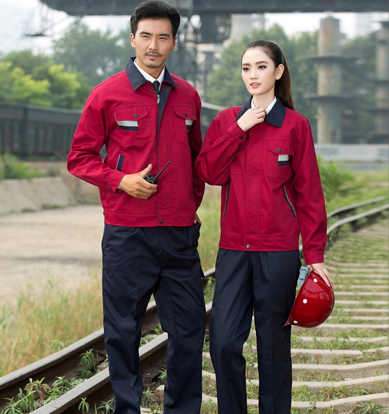 紅色秋冬工作服2
